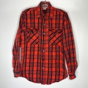 Vintage Prentiss Outdoors Red Plaid Long Sleeve Button Up Shirt Small